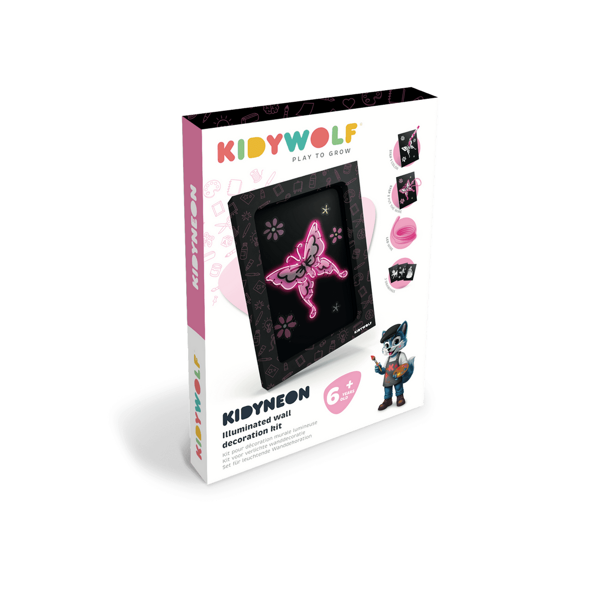 Kidywolf Arte / Manualidades Kidyneon Kit de decoración mural luminosa Érace una vez - Kidywolf KIDYNEON-OUT-PI