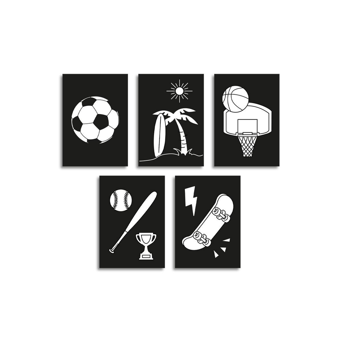 Kidywolf Arte / Manualidades Láminas de recambio para KidyNeón Deportes - Kidywolf REFIL-KIDYNEON-SPORT