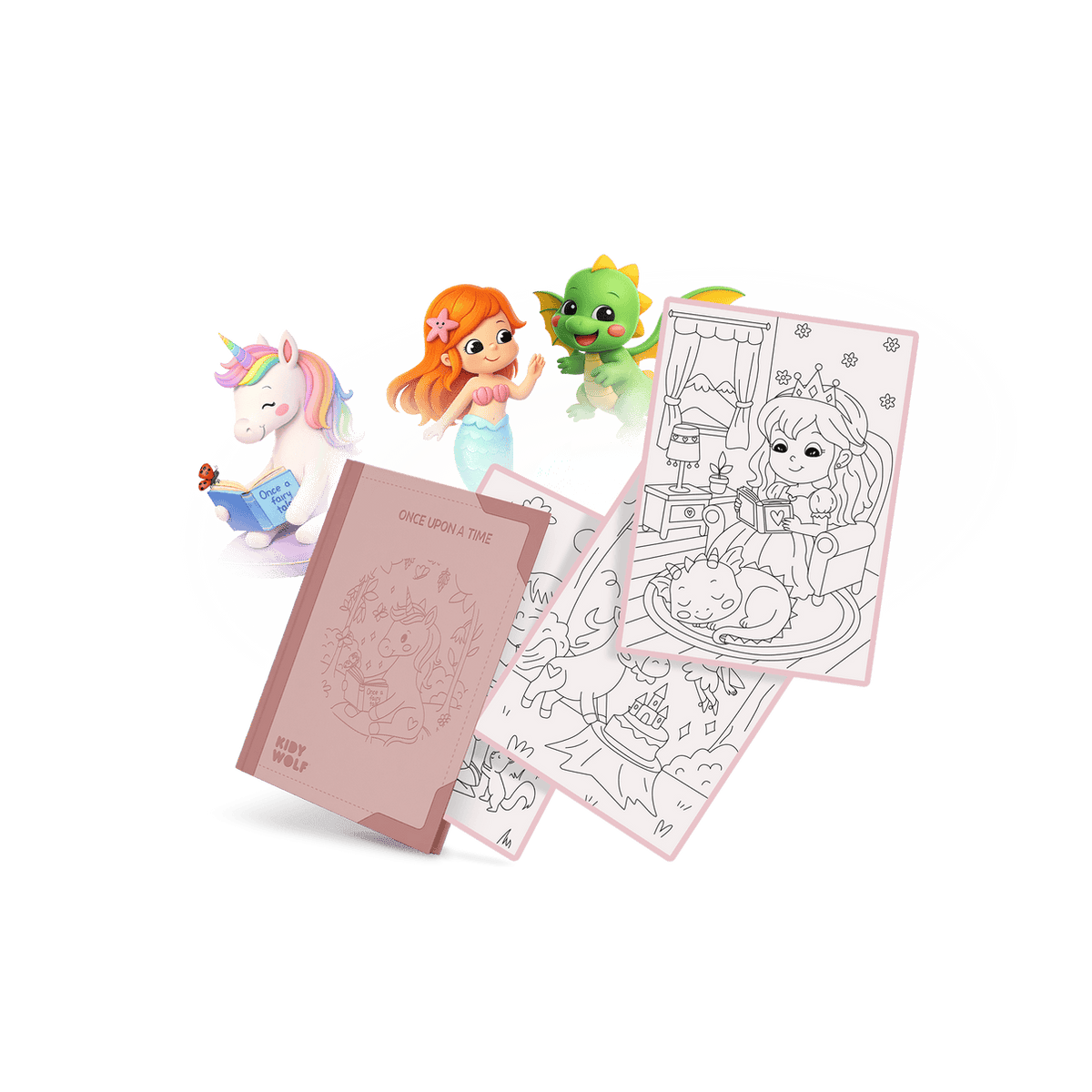 Kidywolf Arte / Manualidades Láminas de recambio para Kidypad Érace una vez 6 años  - Kidywolf KIDYDRAW-PAD-REFILL8-OUT
