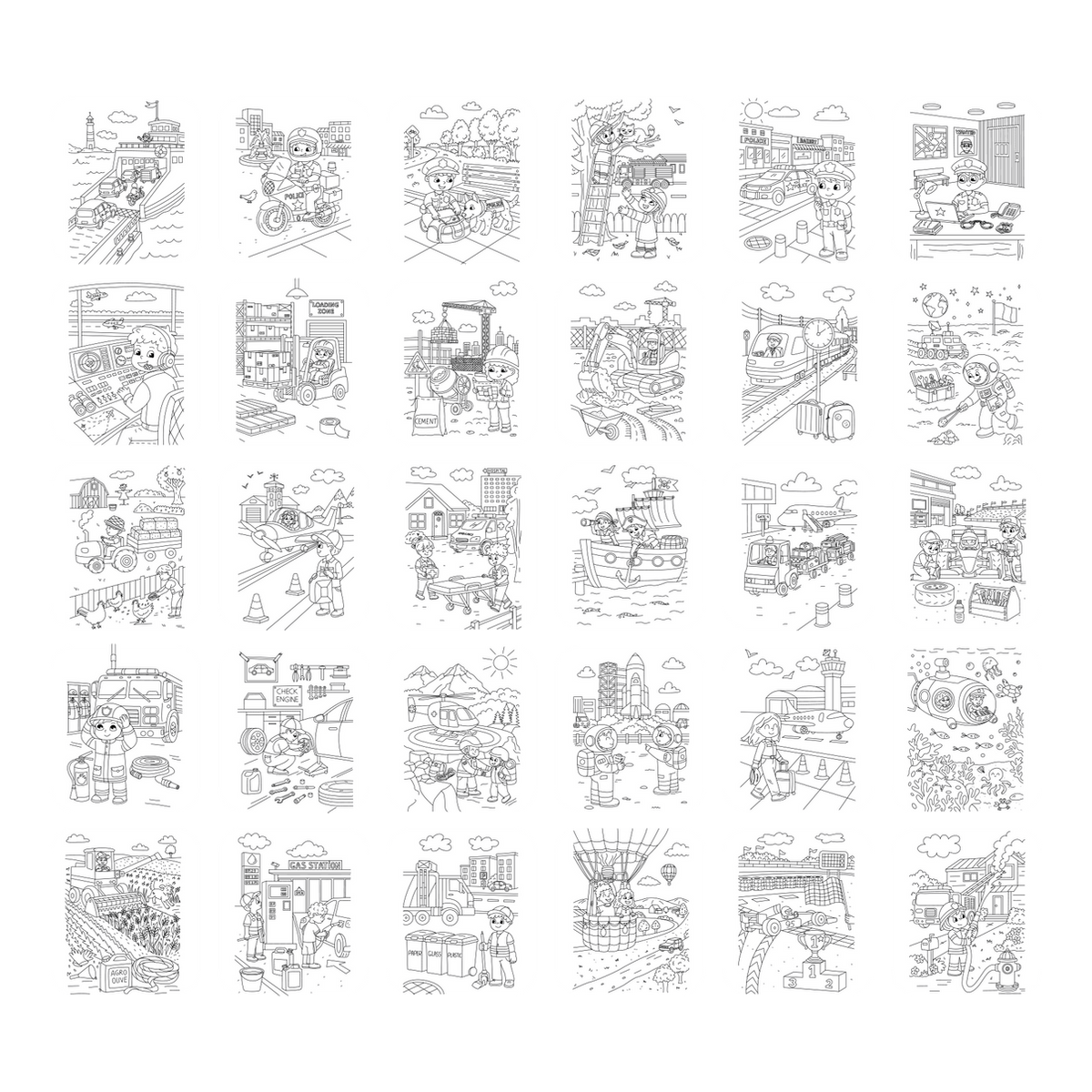 Kidywolf Arte / Manualidades Láminas de recambio para Kidypad Heéroes del día a día - Kidywolf KIDYDRAW-PAD-REFILL6-EDH