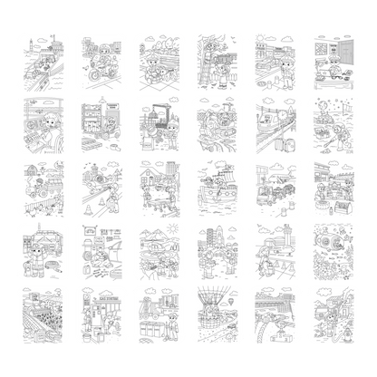 Kidywolf Arte / Manualidades Láminas de recambio para Kidypad Heéroes del día a día - Kidywolf KIDYDRAW-PAD-REFILL6-EDH