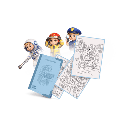 Kidywolf Arte / Manualidades Láminas de recambio para Kidypad Heéroes del día a día - Kidywolf KIDYDRAW-PAD-REFILL6-EDH