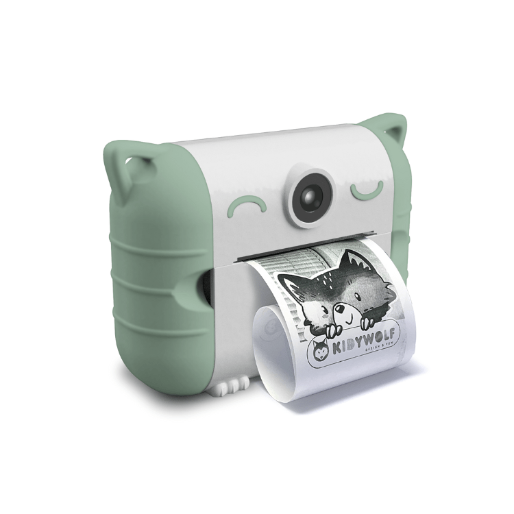 Kidywolf Camara de foto Cámara de foto instantánea verde con impresión KIDYPRINT-GR