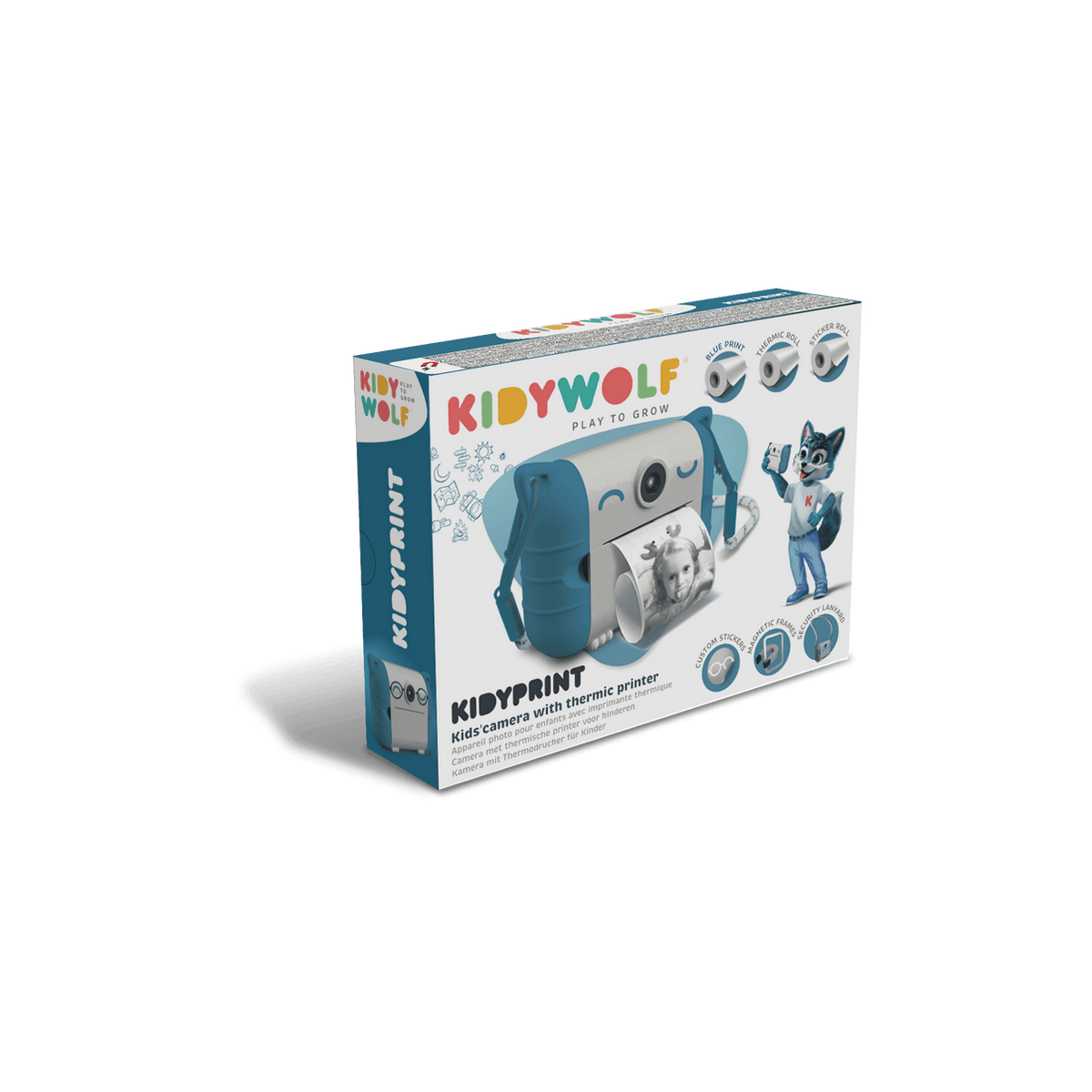 Kidywolf Cámara de foto de impresión térmica azul Kidyprint - Kidywolf KIDYPRINT-BU