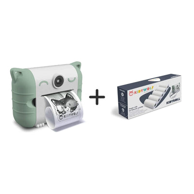 Pack Kidyprint Cámara Verde + 5 Rollos - Kidywolf