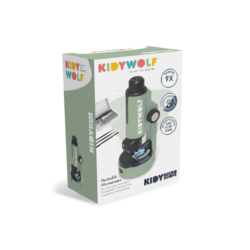 Kidywolf Juegos de Ciencia Microscopio portátil - Kidywolf KIDYMICROSCOPE-GR