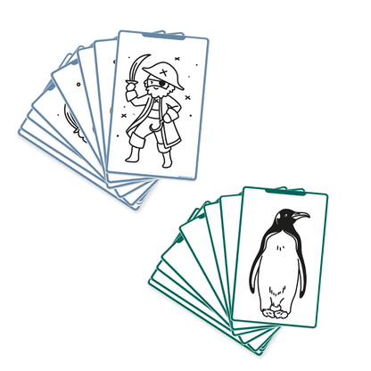 Kidywolf Recambios de tarjetas para Kidydraw Animals around the world y Oceans and pirates - Kidywolf REFIL-DRAW-MINI-AAW-OPI
