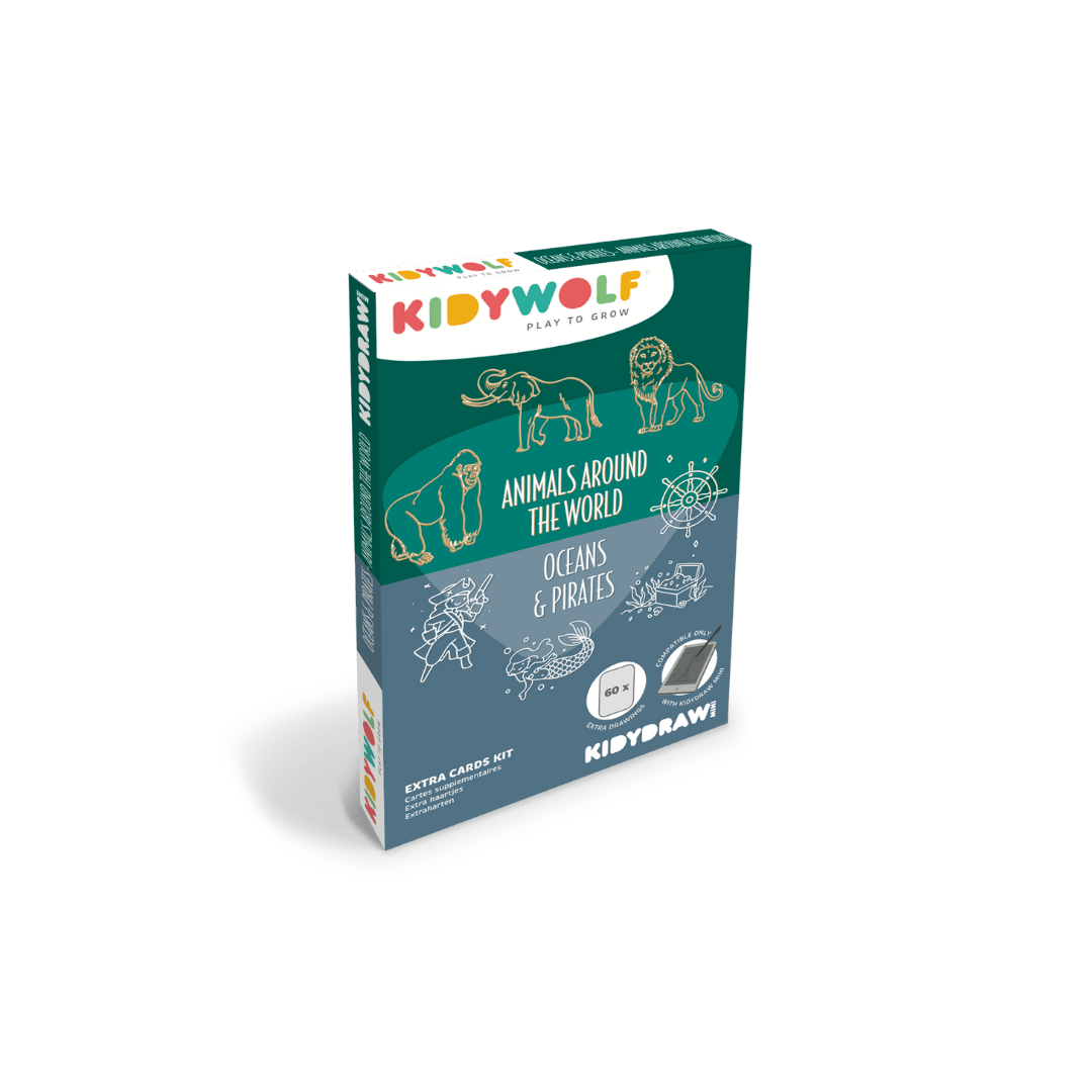 Kidywolf Recambios de tarjetas para Kidydraw Animals around the world y Oceans and pirates - Kidywolf REFIL-DRAW-MINI-AAW-OPI