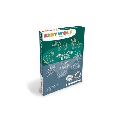 Kidywolf Recambios de tarjetas para Kidydraw Animals around the world y Oceans and pirates - Kidywolf REFIL-DRAW-MINI-AAW-OPI