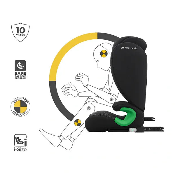 Kinderkraft Alzador Silla de Auto Butaca Junior Fix 2 i-Size Plus Black | Kinderkraft KCJUFI20BLKPL0N