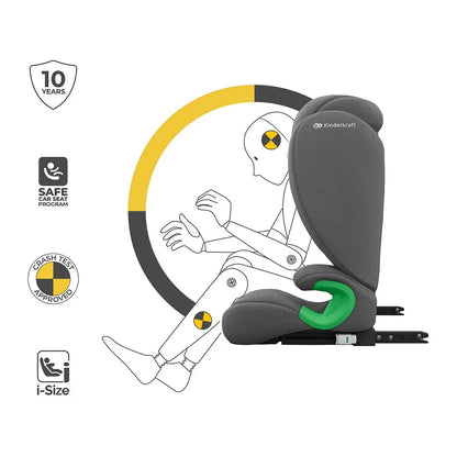 Kinderkraft Alzador Silla de Auto Butaca Junior Fix 2 i-Size Plus Grey | Kinderkraft KCJUFI20GRYPL0N