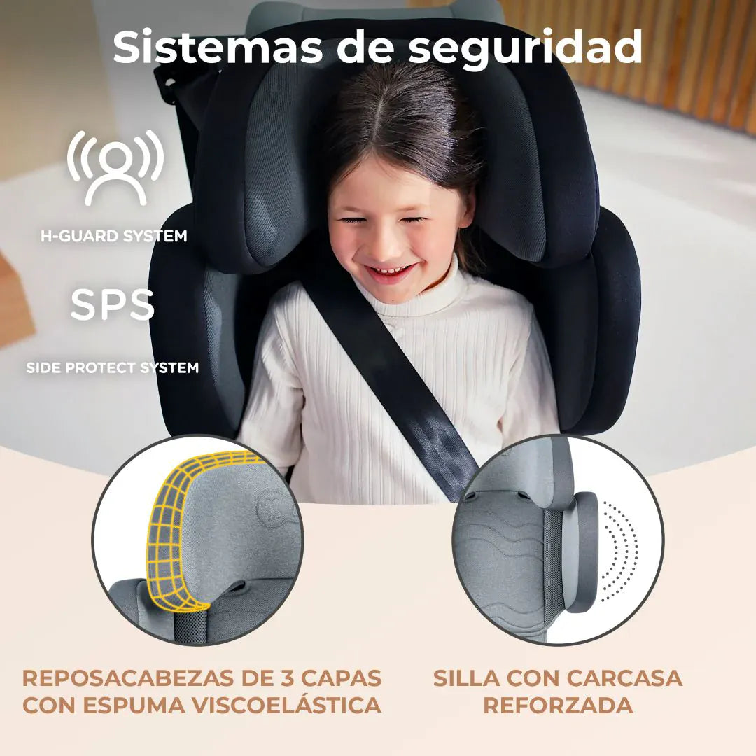 Kinderkraft Alzador Silla de auto Butaca XPAND 2 i-Size Grey KCXPAN02GRY