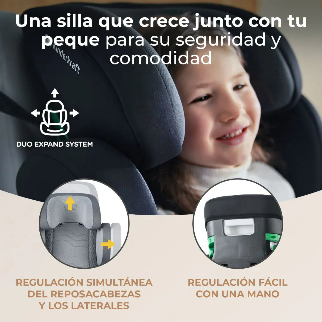 Kinderkraft Alzador Silla de auto Butaca XPAND 2 i-Size Grey KCXPAN02GRY