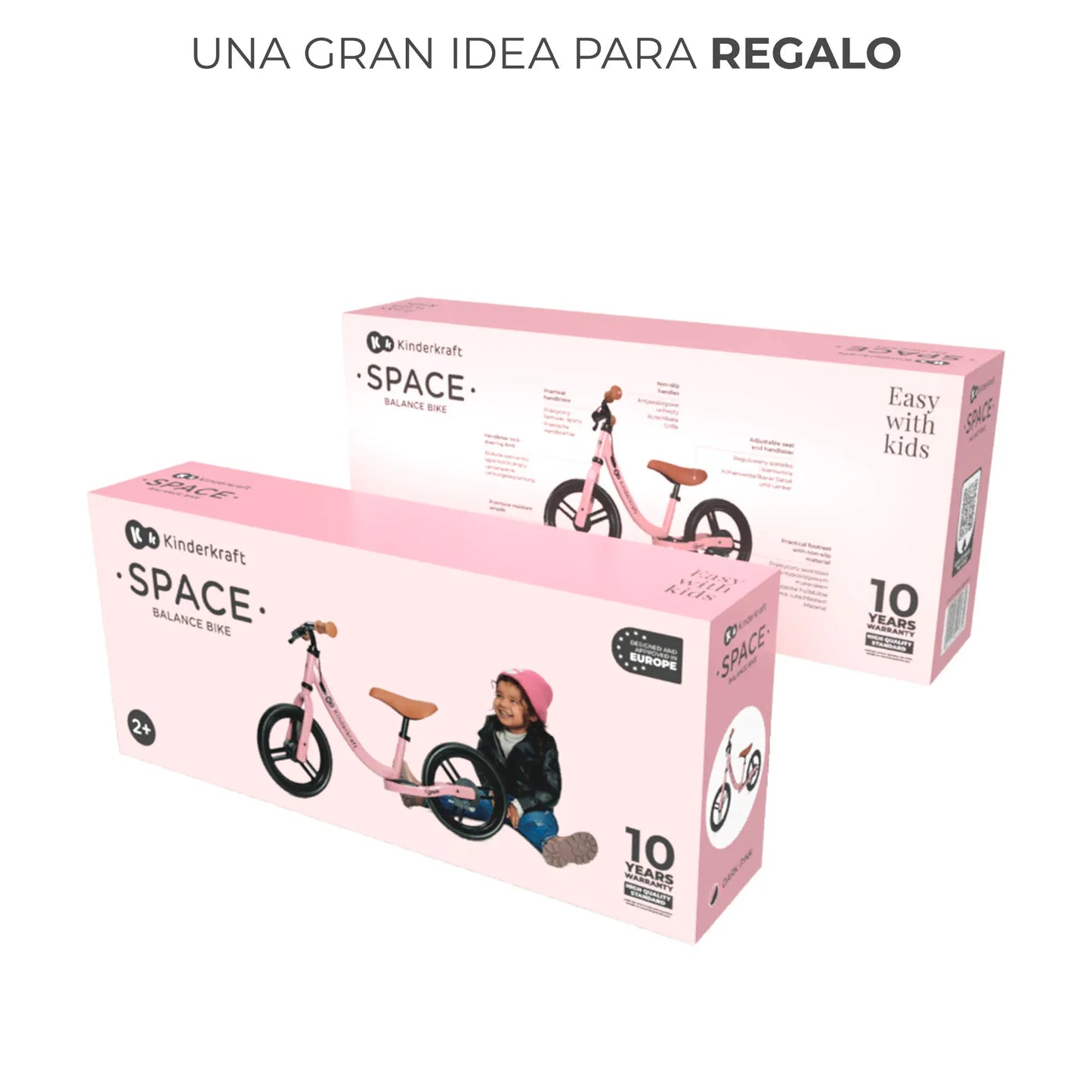 Kinderkraft Bicis Bicicleta de Balance SPACE 2021 Dark Pink- Kinderkraf KRSPAC23PNK