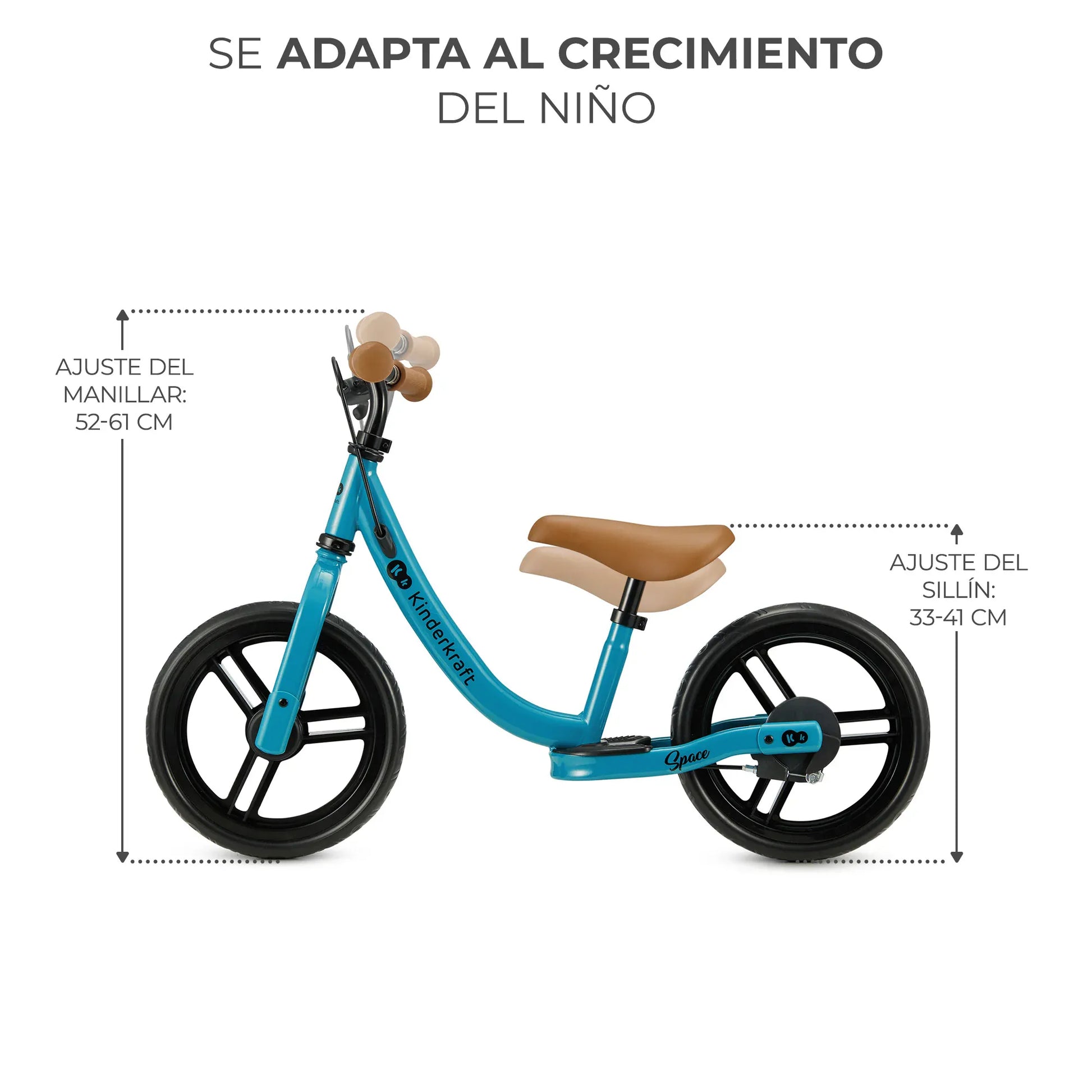 Kinderkraft Bicis Bicicleta de Balance SPACE 2021 Deep Blue- Kinderkraf KRSPAC23BLU