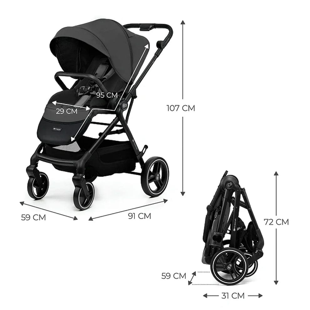 Kinderkraft Coche Coche de Paseo Yoxi Pure Black - Kinderkraft KSYOXI00BLK