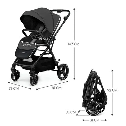 Kinderkraft Coche Coche de Paseo Yoxi Pure Black - Kinderkraft KSYOXI00BLK