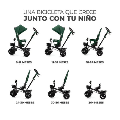 KINDERKRAFT Coche Triciclo 3 en 1 aveo green - Kinderkraft KRAVEOGRE