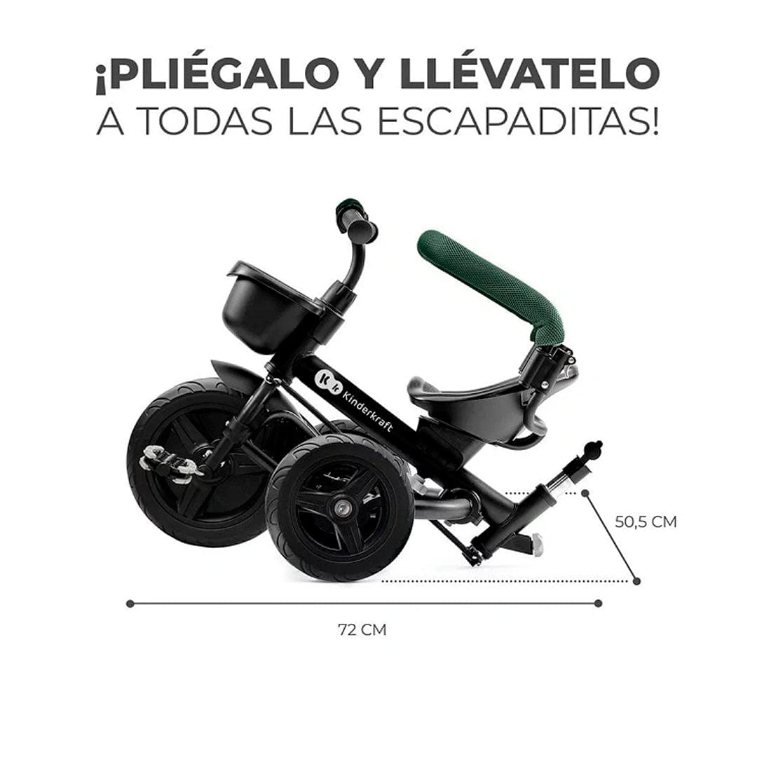 KINDERKRAFT Coche Triciclo 3 en 1 aveo green - Kinderkraft KRAVEOGRE