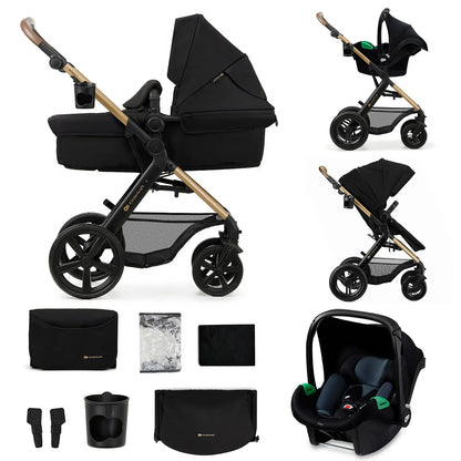 Kinderkraft Coches Travel System Travel System 3 en 1 MOOV 2 XL AIR Pure Black + Silla Nido MINK PRO | Kinderkraft KSMOOVXLBLK