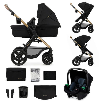 Kinderkraft Coches Travel System Travel System 3 en 1 MOOV 2 XL AIR Pure Black + Silla Nido MINK PRO | Kinderkraft KSMOOVXLBLK