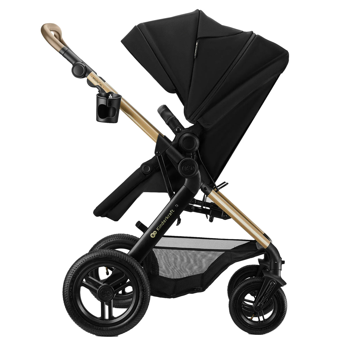 Kinderkraft Coches Travel System Travel System 3 en 1 MOOV 2 XL AIR Pure Black + Silla Nido MINK PRO | Kinderkraft KSMOOVXLBLK