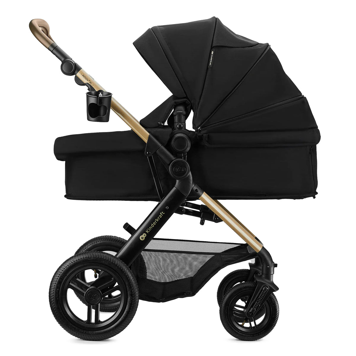 Kinderkraft Coches Travel System Travel System 3 en 1 MOOV 2 XL AIR Pure Black + Silla Nido MINK PRO | Kinderkraft KSMOOVXLBLK