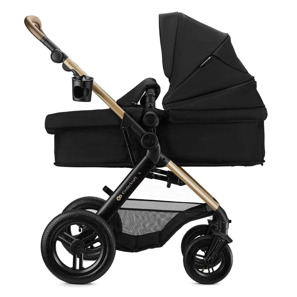 Kinderkraft Coches Travel System Travel System 3 en 1 MOOV 2 XL AIR Pure Black + Silla Nido MINK PRO | Kinderkraft KSMOOVXLBLK
