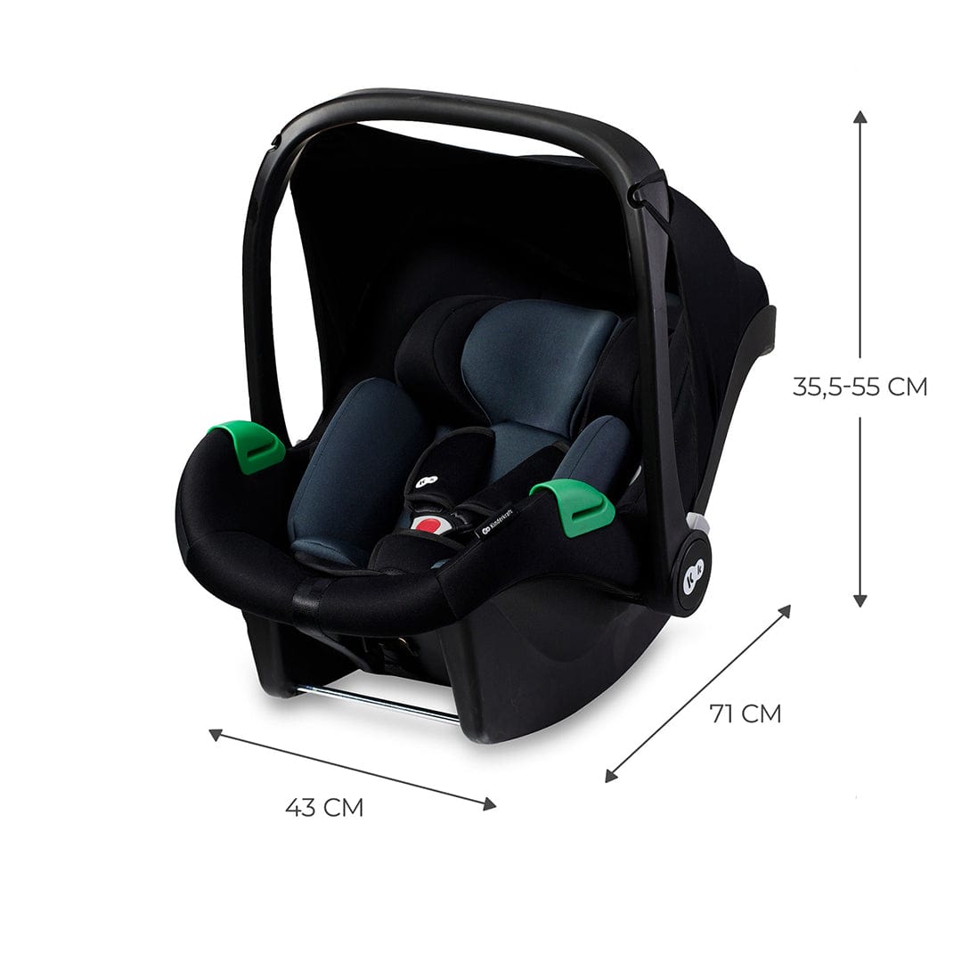 Kinderkraft Coches Travel System Travel system coche de paseo newly moon black 3 en 1 + silla de auto mink FX + base KK71027553353910