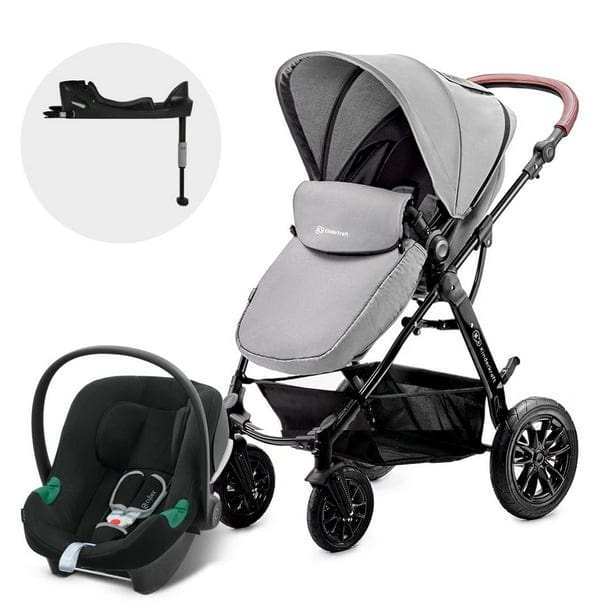 Kinderkraft Coches Travel System Travel System Coche Moov 2 en 1 Grey + Aton B2 + Base - Cybex 1662164732300