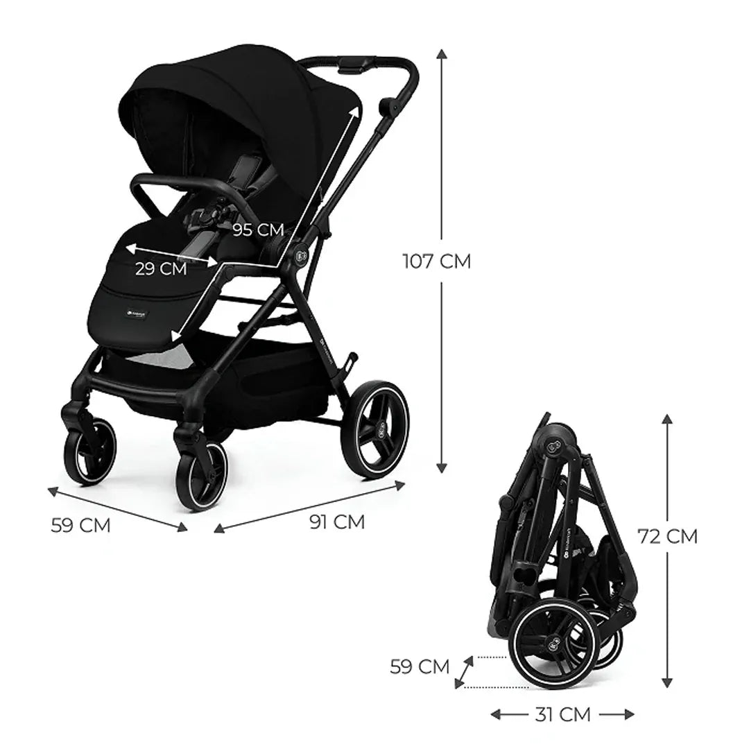 Kinderkraft Coches Travel System Travel System Coche YOXI + Silla Nido MINK PRO + Base ISOFIX Black | Kinderkraft KK74351138425954