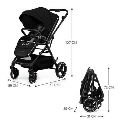 Kinderkraft Coches Travel System Travel System Coche YOXI + Silla Nido MINK PRO + Base ISOFIX Black | Kinderkraft KK74351138425954