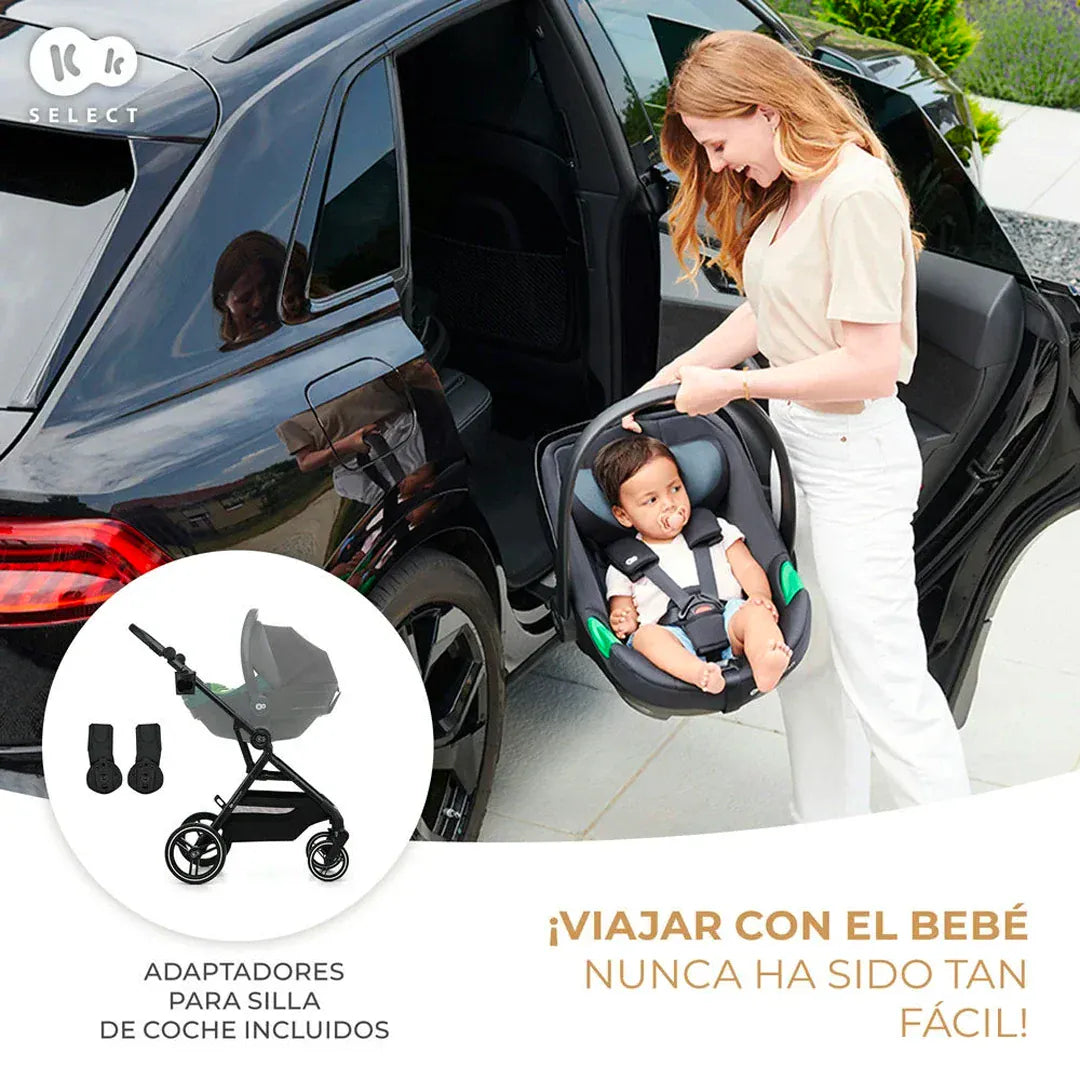 Kinderkraft Coches Travel System Travel System Coche YOXI + Silla Nido MINK PRO + Base ISOFIX Black | Kinderkraft KK74351138425954