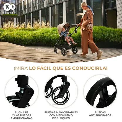 Kinderkraft Coches Travel System Travel System Coche YOXI + Silla Nido MINK PRO + Base ISOFIX Black | Kinderkraft KK74351138425954