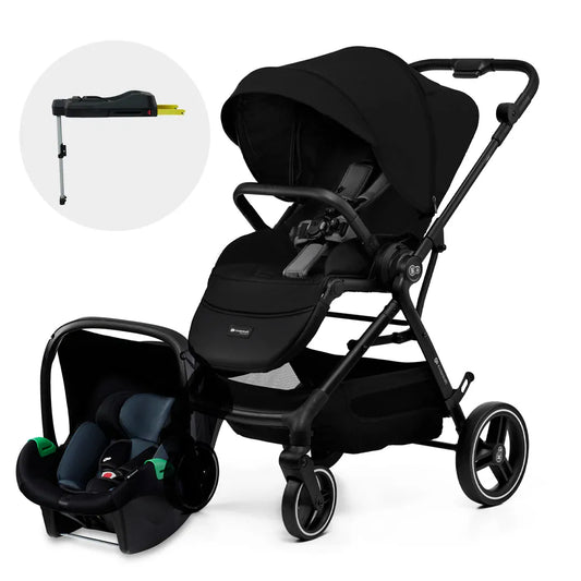 Kinderkraft Coches Travel System Travel System Coche YOXI + Silla Nido MINK PRO + Base ISOFIX Black | Kinderkraft KK74351138425954