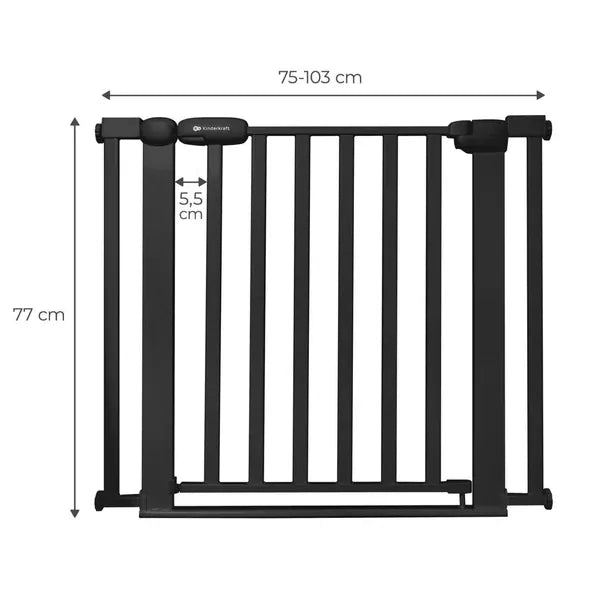 Kinderkraft Otros accesorios de seguridad Puerta de Seguridad LOCK & GO Black -Kinderkraf KALOGO00BLK