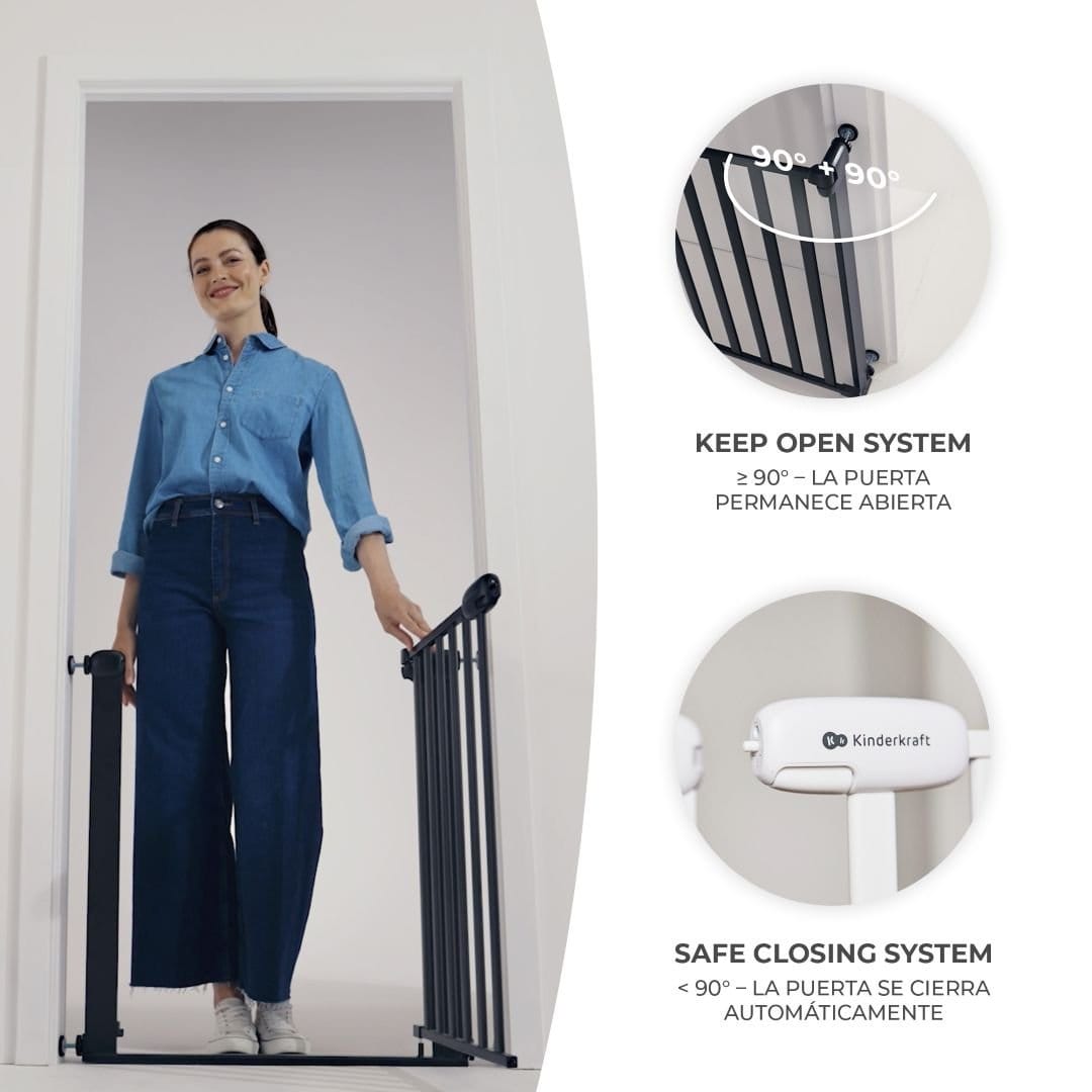 Kinderkraft Otros accesorios de seguridad Puerta de Seguridad Lock & Go Black - Kinderkraft KALOGO00BLK