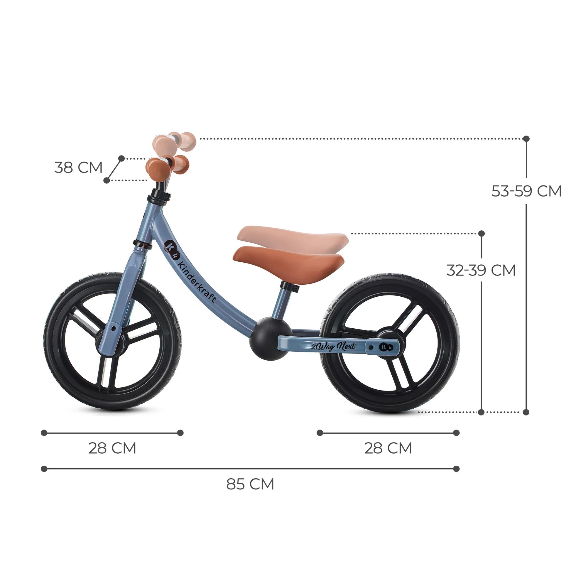 Kinderkraft Scooter Bicicleta de Balance 2WAY Next Blue Sky- Kinderkraf KR2WAY22BLU
