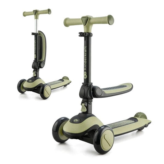 KINDERKRAFT Scooter Triciclo scooter 2 en 1 HALLEY Green - Kinderkraft KRHALLGRE