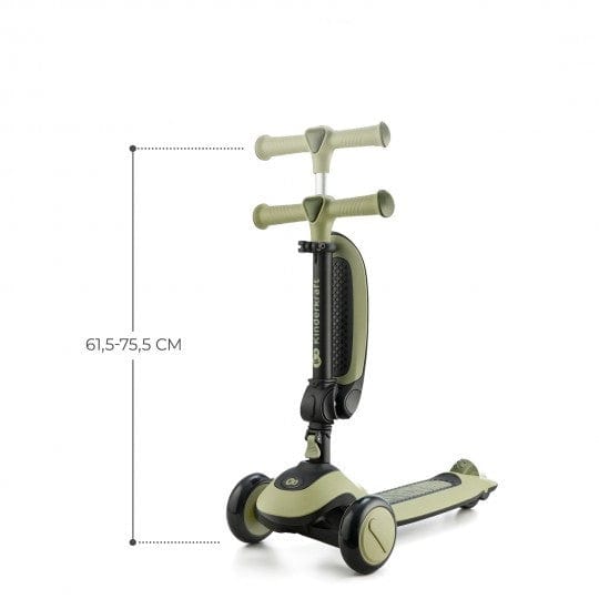 KINDERKRAFT Scooter Triciclo scooter 2 en 1 HALLEY Green - Kinderkraft KRHALLGRE