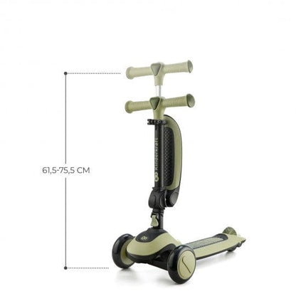 KINDERKRAFT Scooter Triciclo scooter 2 en 1 HALLEY Green - Kinderkraft KRHALLGRE