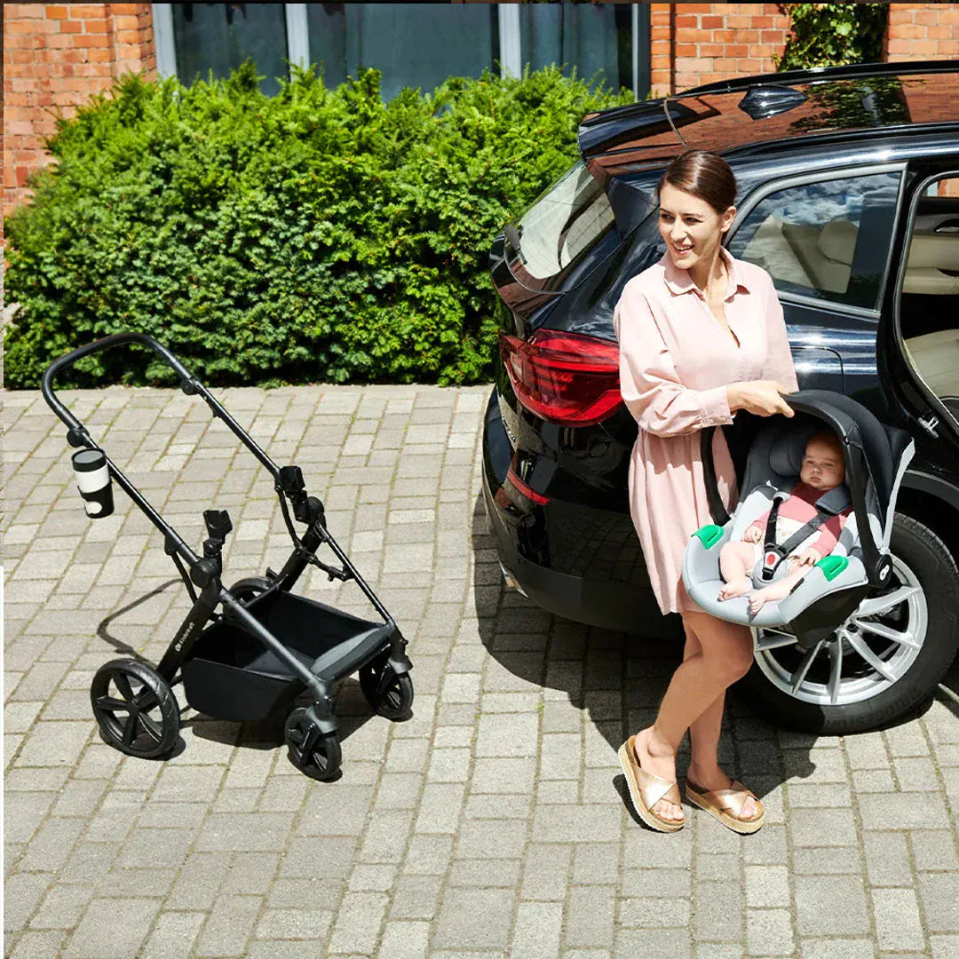 Kinderkraft Silla de auto convertible Silla de auto nido Mink Pro i-Size + base isofix Mink FX KCMIPRFXBLK