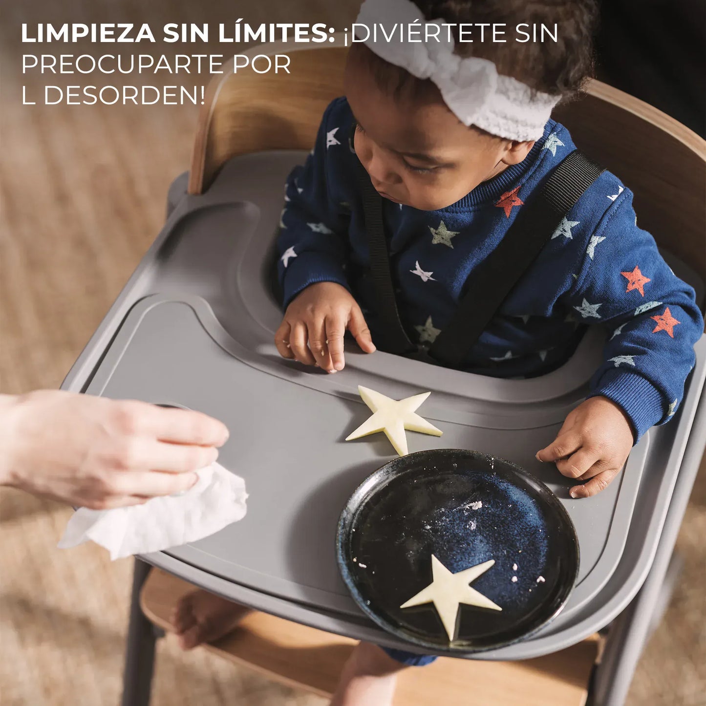 Kinderkraft Sillas de comer Arma tu Pack Silla Livy Wood con Silla Nido Mecedora Calmee - Kinderkraft packlivycalmee