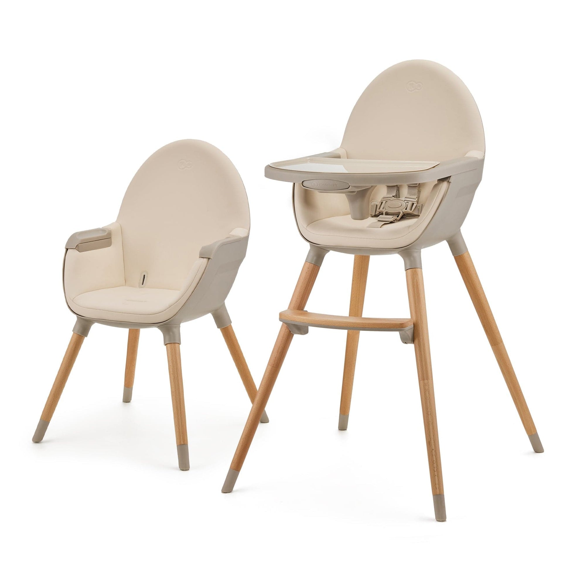 KINDERKRAFT Sillas de comer Silla De Comer 2 en 1 Fini 2 Beige KHFINIBEG