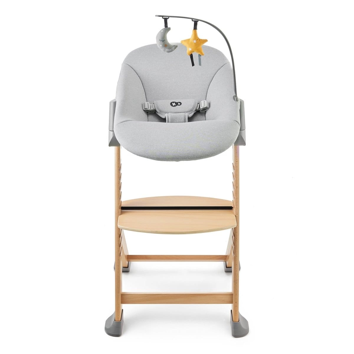 Kinderkraft Sillas de comer Silla de comer evolutiva 4 en 1 Enock + Silla mecedora Calmee Natural - Kinderkraft KHENCA00GRY