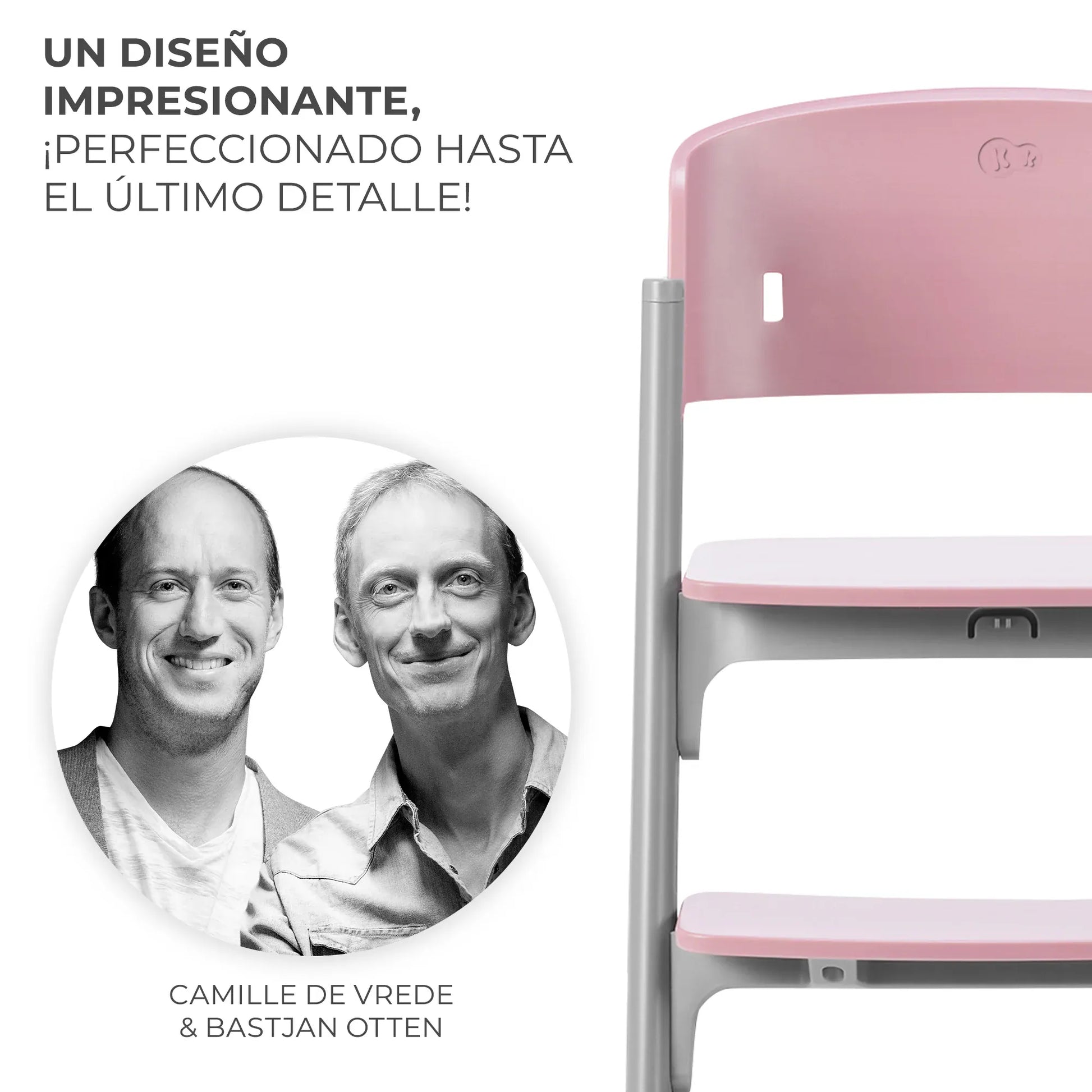 Kinderkraft Sillas de comer Silla de comer evolutiva LIVY 4 en 1 incluye silla mecedora PINK Calmee-KINDERKRAF KK68381011998920