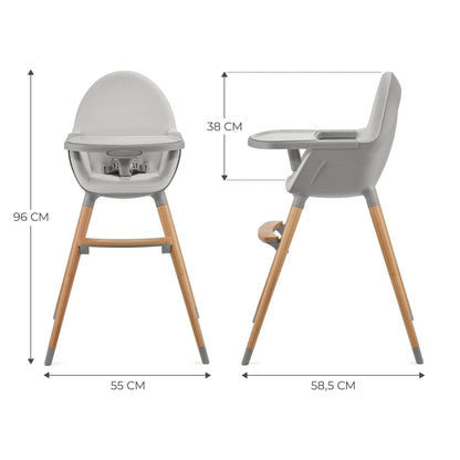 Kinderkraft Sillas de comer Silla de comer Fini2 Gris - Kinderkraft KHFINIGRY