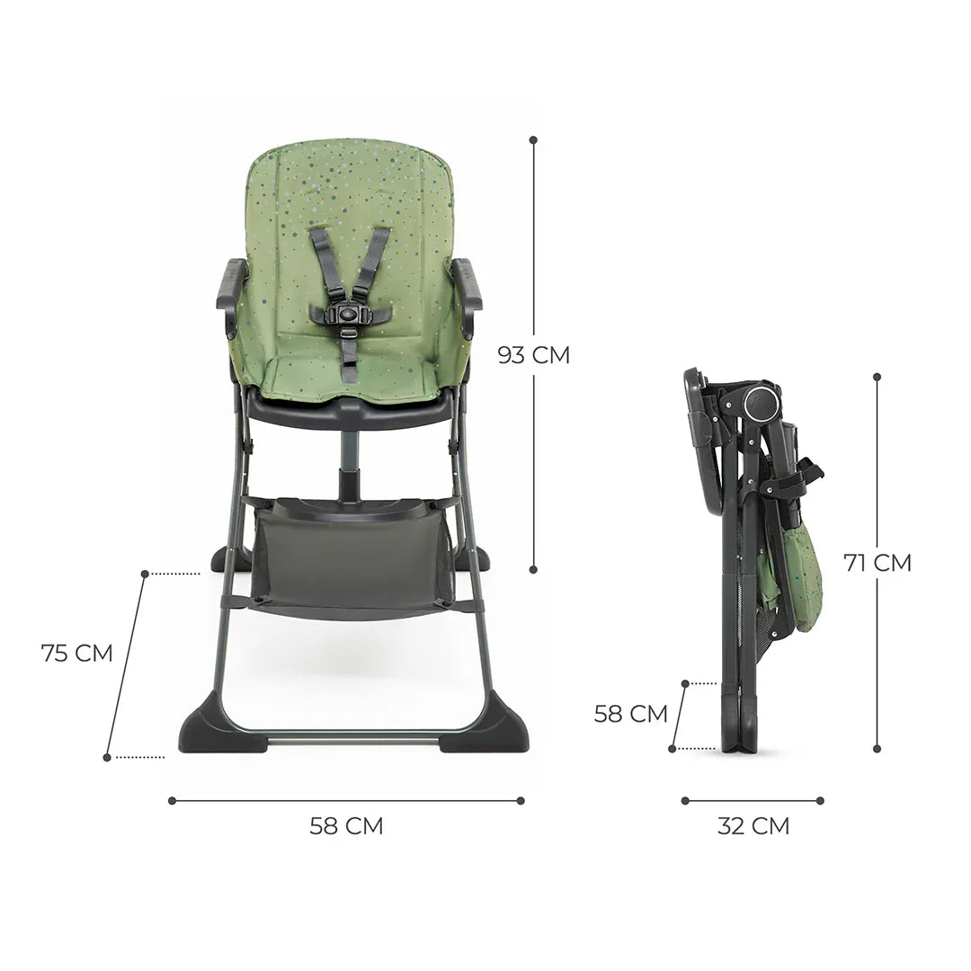 Kinderkraft Sillas de comer Silla de Comer Plegable GREEN-KINDERKRAF KHFOLDGRE