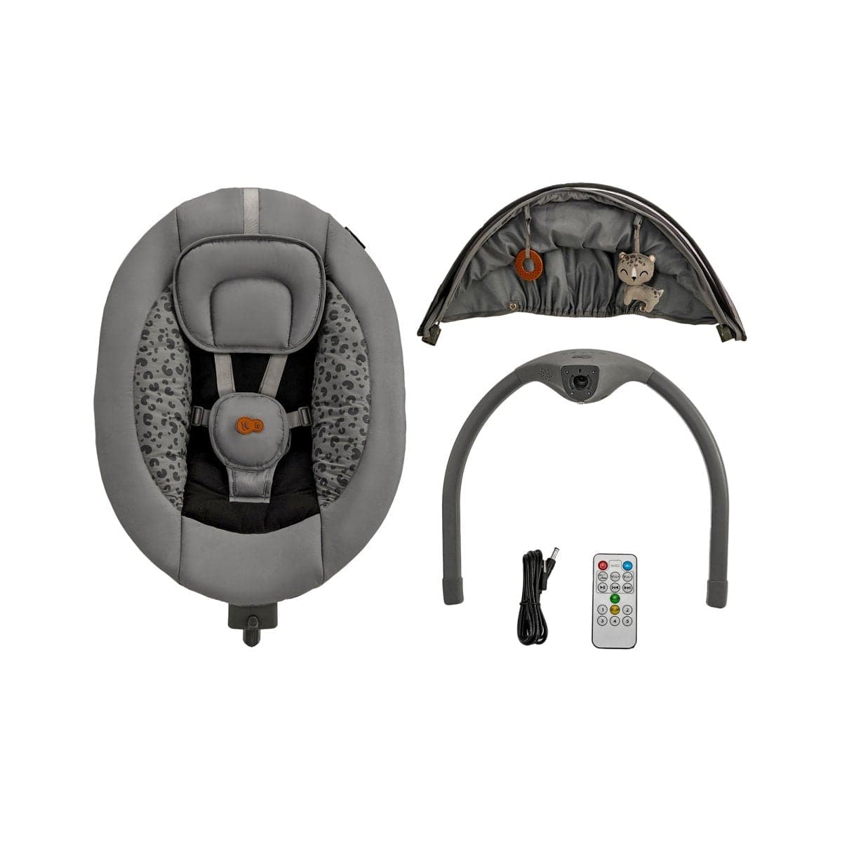 Kinderkraft Sillas Mecedoras Silla Mecedora / Hamaca eléctrica Lumi 2 Dark Grey - Kinderkraf KBLUMIGR