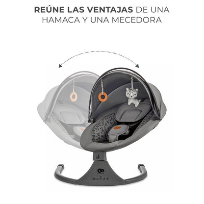 Kinderkraft Sillas Mecedoras Silla Mecedora / Hamaca eléctrica Lumi 2 Dark Grey - Kinderkraf KBLUMIGR